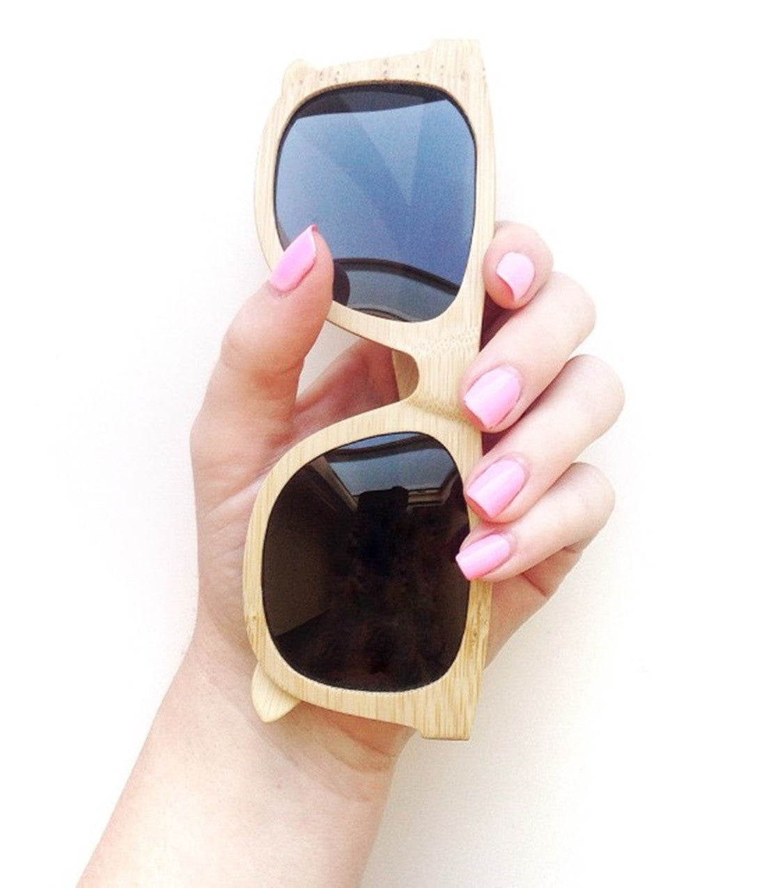 Bamboo Sunglasses & Bamboo Case, Organic Cotton Pouch, Wayfarer Style, Men - Women - Gaia Guy
