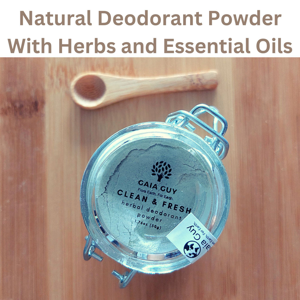 Natural Deodorant Powder With Herbs and Essential Oils