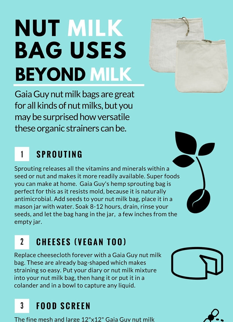 Nut Milk Bag Alternative Uses (Infographic)