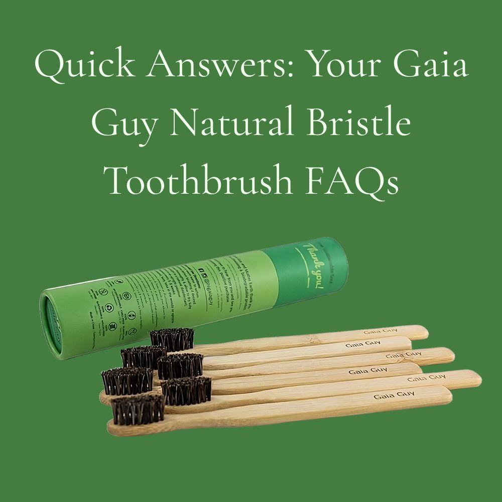 Quick Answers: Your Gaia Guy Natural Bristle Toothbrush FAQs