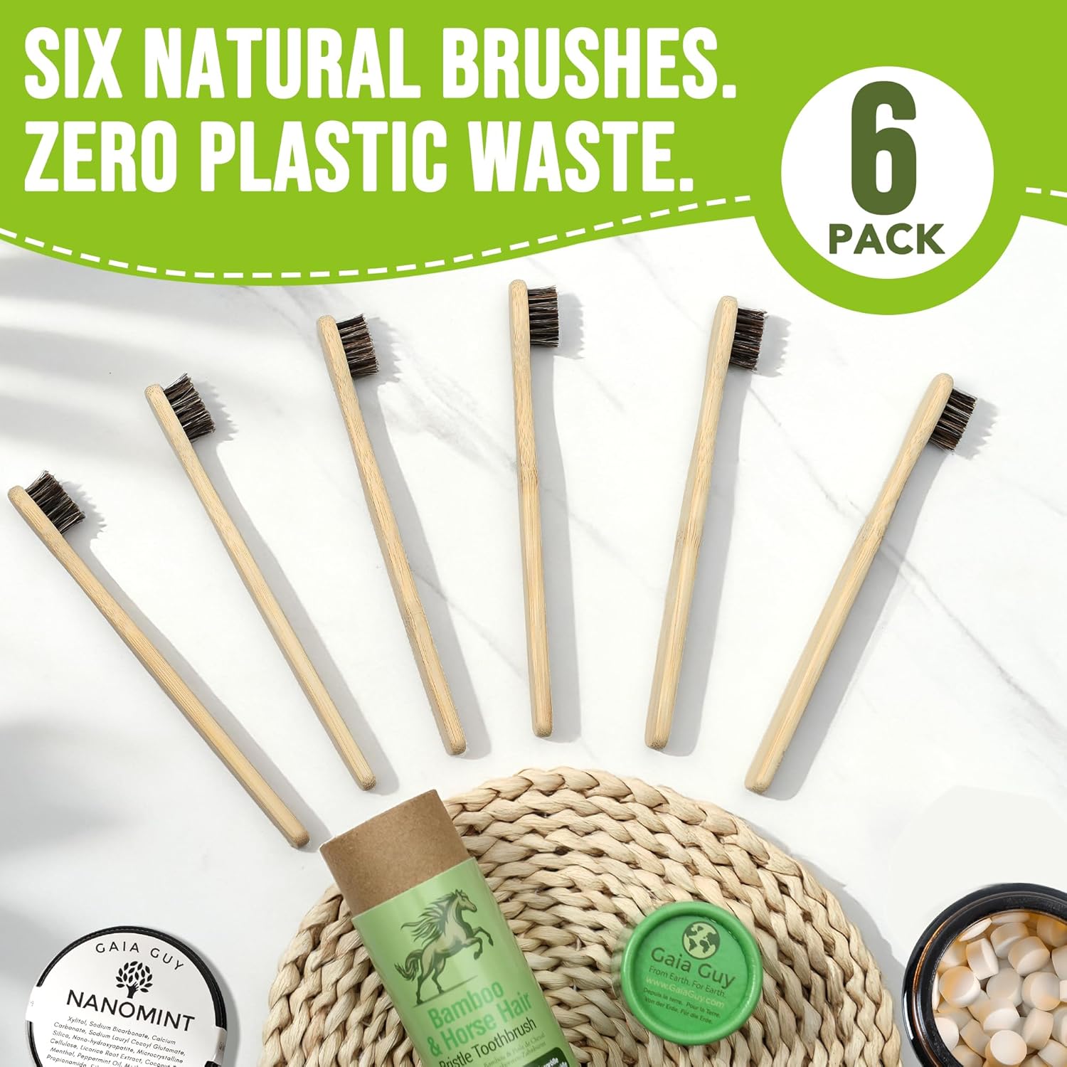Gaia Guy Bamboo Toothbrush - Thumbnail 3