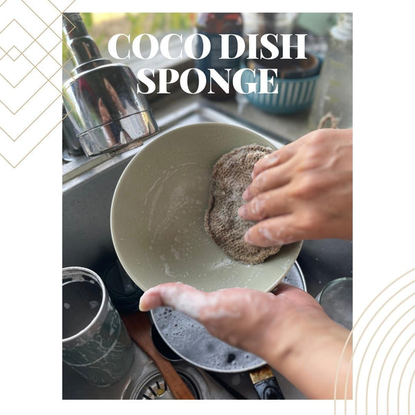 Coconut Kitchen Cleaning Kit! Eco-Friendly Zero Waste Kitchen Kit - Brushes, Sponges and Pot Scrapers