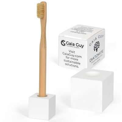 Diatomite Cube Toothbrush Holder: A Plastic-Free, and Minimalist Toothbrush Stand