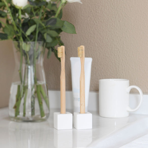 Diatomite Cube Toothbrush Holder: A Plastic-Free, and Minimalist Toothbrush Stand