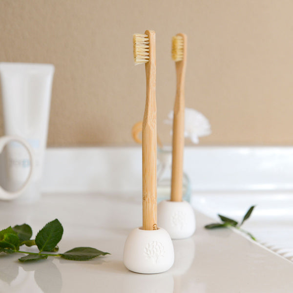 Diatomite Stone Toothbrush Holder: Your Stylish, Sustainable Storage Solution