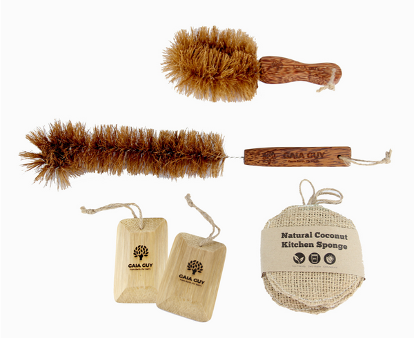 coconut bottle brush natural sponges