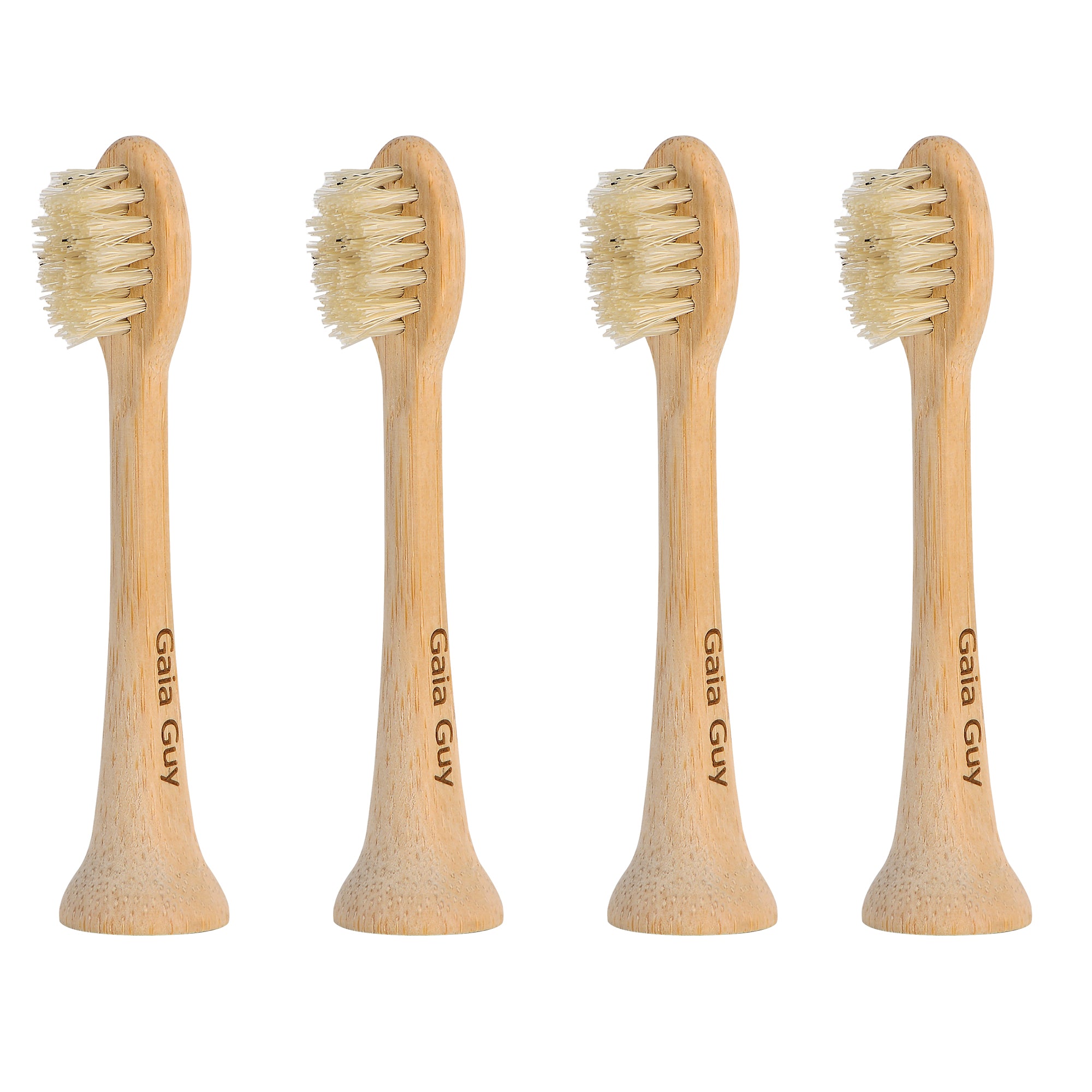 Bamboo & Boar Hair Electric Toothbrush Heads – Compatible with Philips Sonicare (4-Pack)