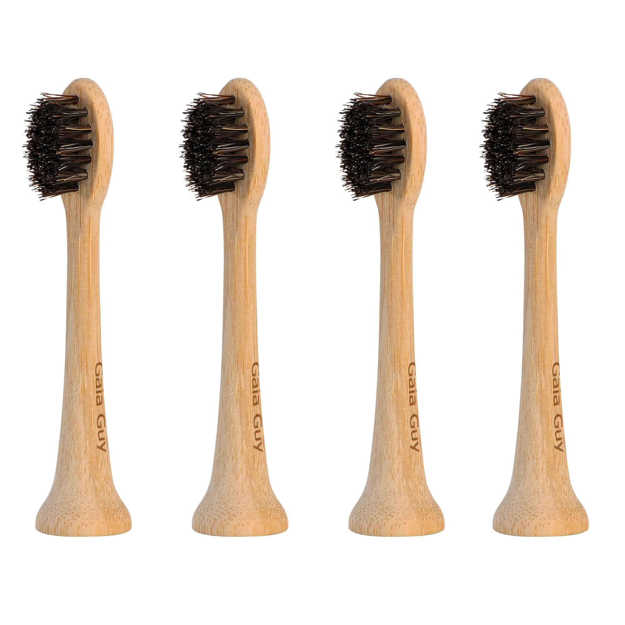 Bamboo & Horsehair Electric Toothbrush Heads – Compatible with Philips Sonicare (4-Pack)