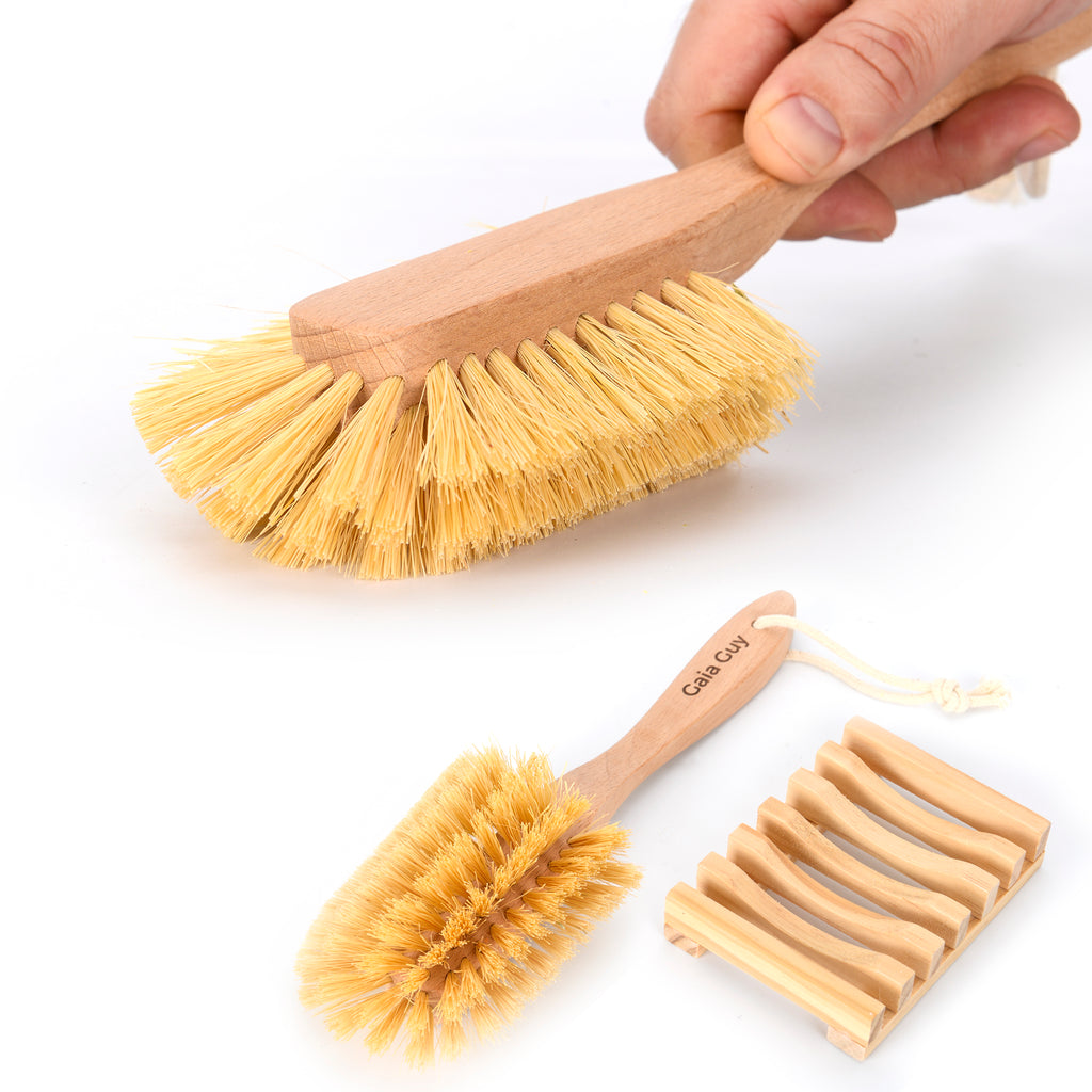 Zero Waste Modular Bamboo Dish Brush With Replaceable Head – Zero