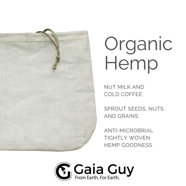 organic hemp nut milk bag