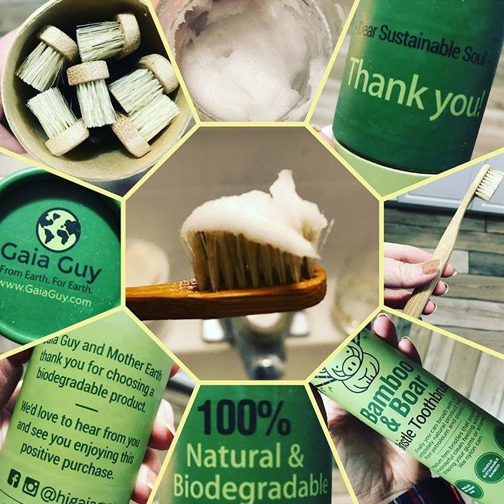 Gaia Guy Bamboo Toothbrush - Thumbnail 3