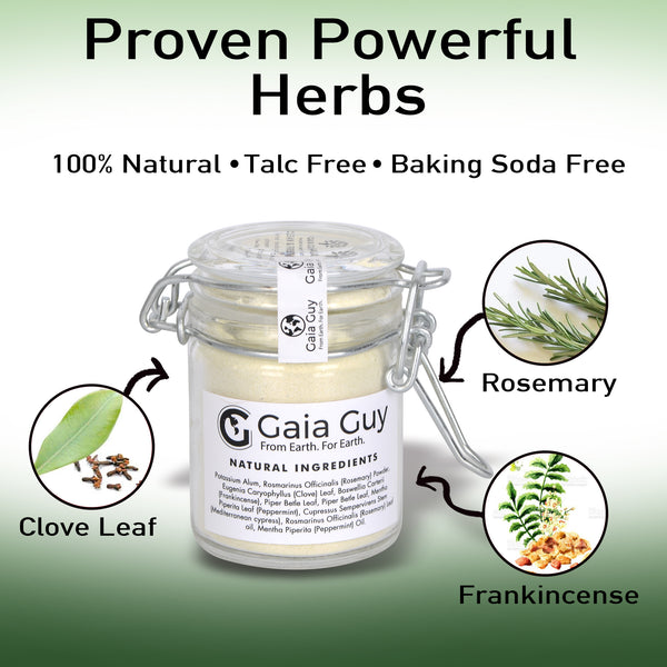 Natural Powder Deodorant for Men and Women | Talc-Free Plastic-Free & Baking Soda Free